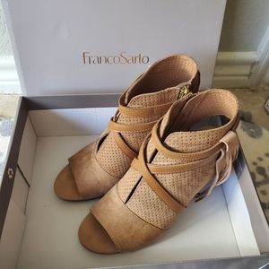 Franco Sarto open toe booties 8.5